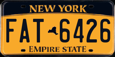 NY license plate FAT6426