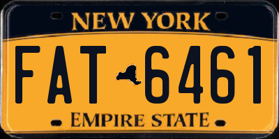 NY license plate FAT6461
