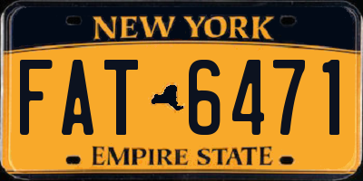 NY license plate FAT6471