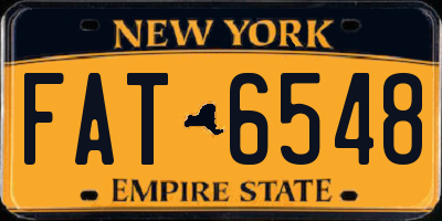 NY license plate FAT6548
