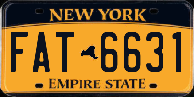 NY license plate FAT6631