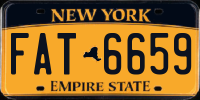 NY license plate FAT6659