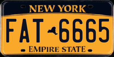 NY license plate FAT6665