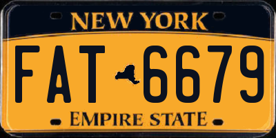 NY license plate FAT6679