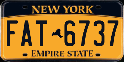 NY license plate FAT6737