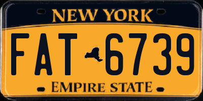 NY license plate FAT6739