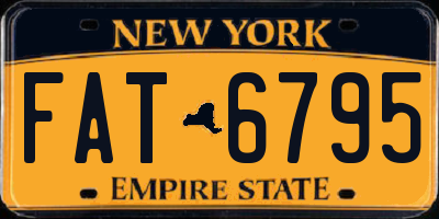 NY license plate FAT6795
