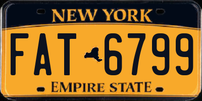 NY license plate FAT6799