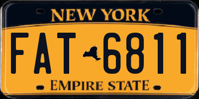 NY license plate FAT6811