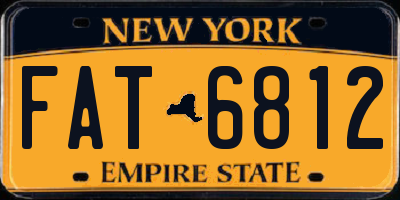 NY license plate FAT6812