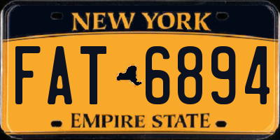 NY license plate FAT6894