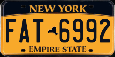 NY license plate FAT6992