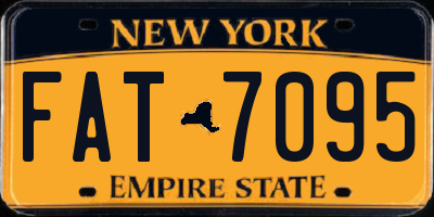 NY license plate FAT7095