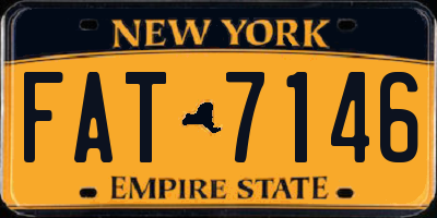 NY license plate FAT7146