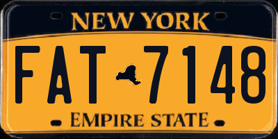 NY license plate FAT7148