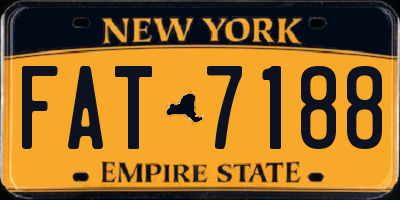 NY license plate FAT7188