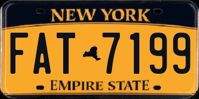 NY license plate FAT7199