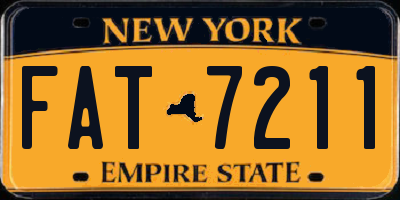 NY license plate FAT7211