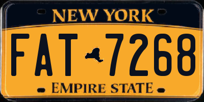 NY license plate FAT7268