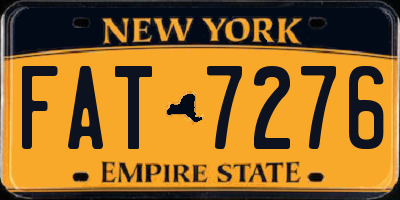 NY license plate FAT7276