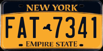 NY license plate FAT7341
