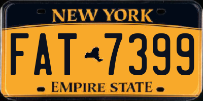 NY license plate FAT7399