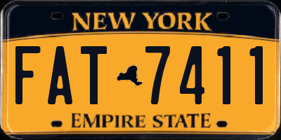 NY license plate FAT7411