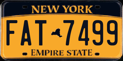 NY license plate FAT7499