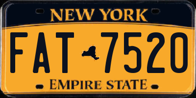 NY license plate FAT7520
