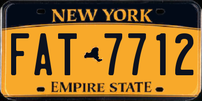 NY license plate FAT7712