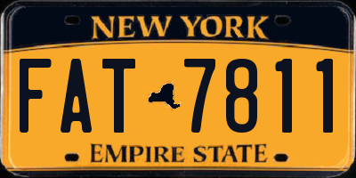NY license plate FAT7811