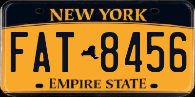 NY license plate FAT8456