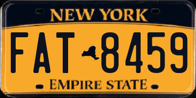 NY license plate FAT8459