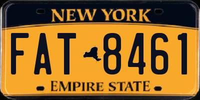 NY license plate FAT8461
