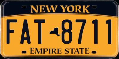 NY license plate FAT8711