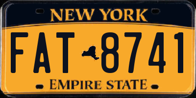 NY license plate FAT8741