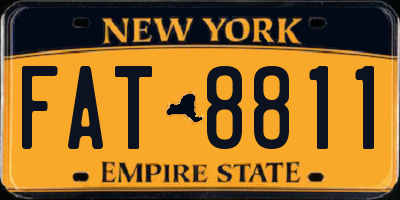 NY license plate FAT8811