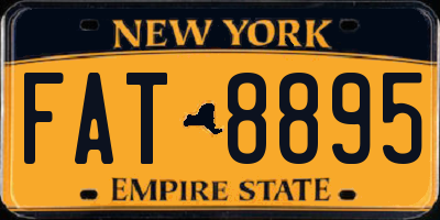 NY license plate FAT8895