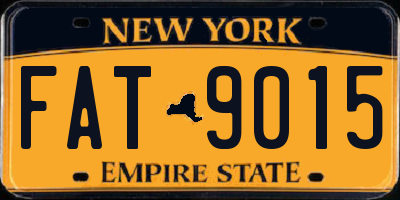 NY license plate FAT9015