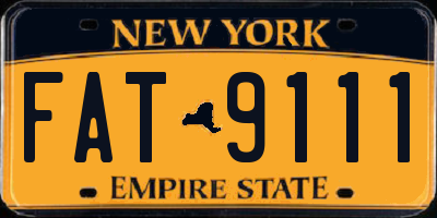 NY license plate FAT9111