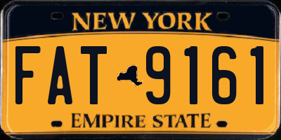 NY license plate FAT9161