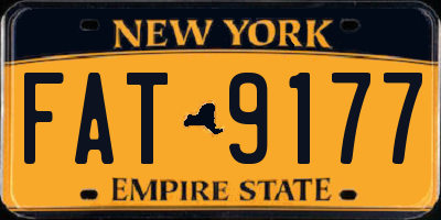 NY license plate FAT9177
