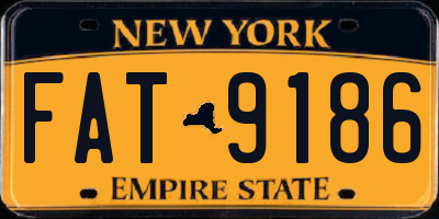 NY license plate FAT9186