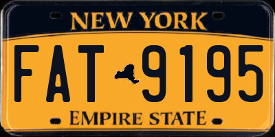 NY license plate FAT9195