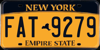 NY license plate FAT9279