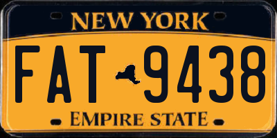 NY license plate FAT9438