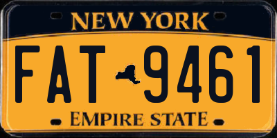 NY license plate FAT9461