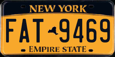 NY license plate FAT9469