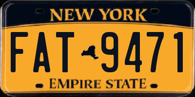 NY license plate FAT9471