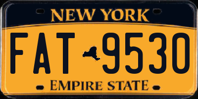 NY license plate FAT9530